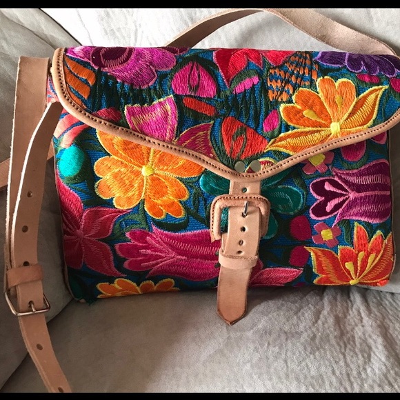small gold leather handbag